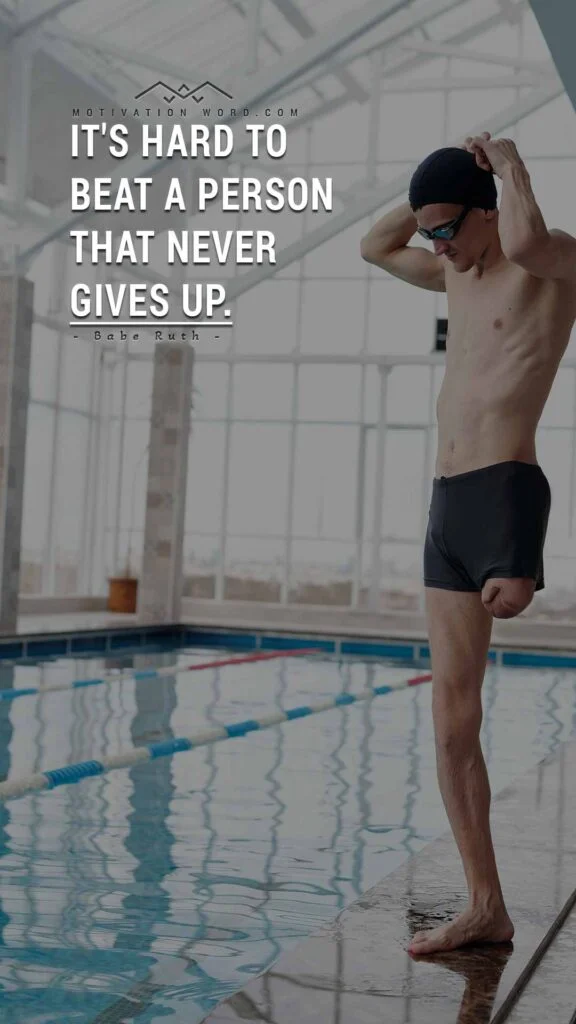 200+ Motivational Quotes to Inspire You Today 8 2. It's hard to beat a person that never gives up. Motivational quote