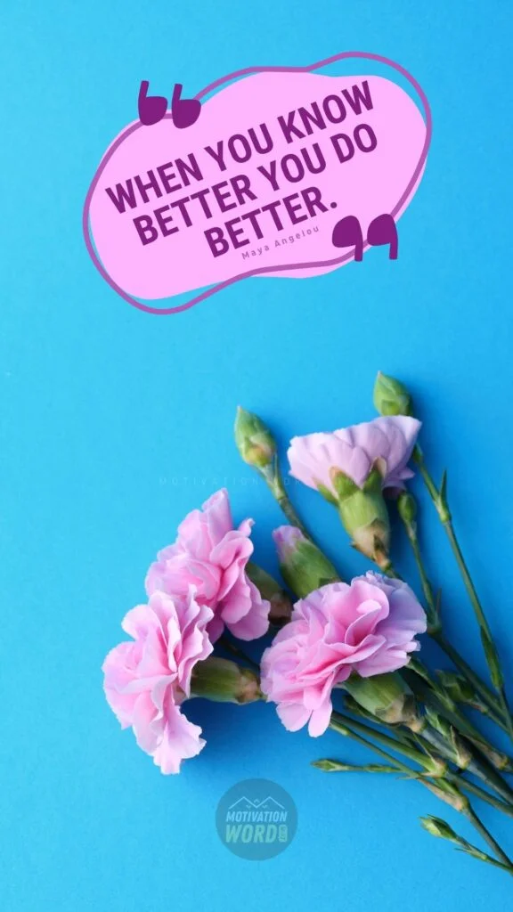 35+ Most Inspirational Maya Angelou Quotes To Lift Your Spirits 23 When you know better you do better. Maya Angelou Quotes
